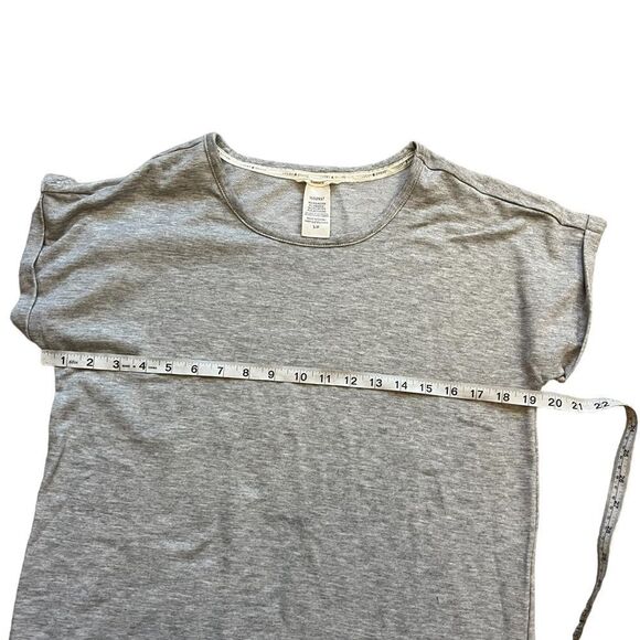 LUCKY BRAND Grey Short Rolled Sleeve Crew Neck Casual Top S - Picture 6 of 7